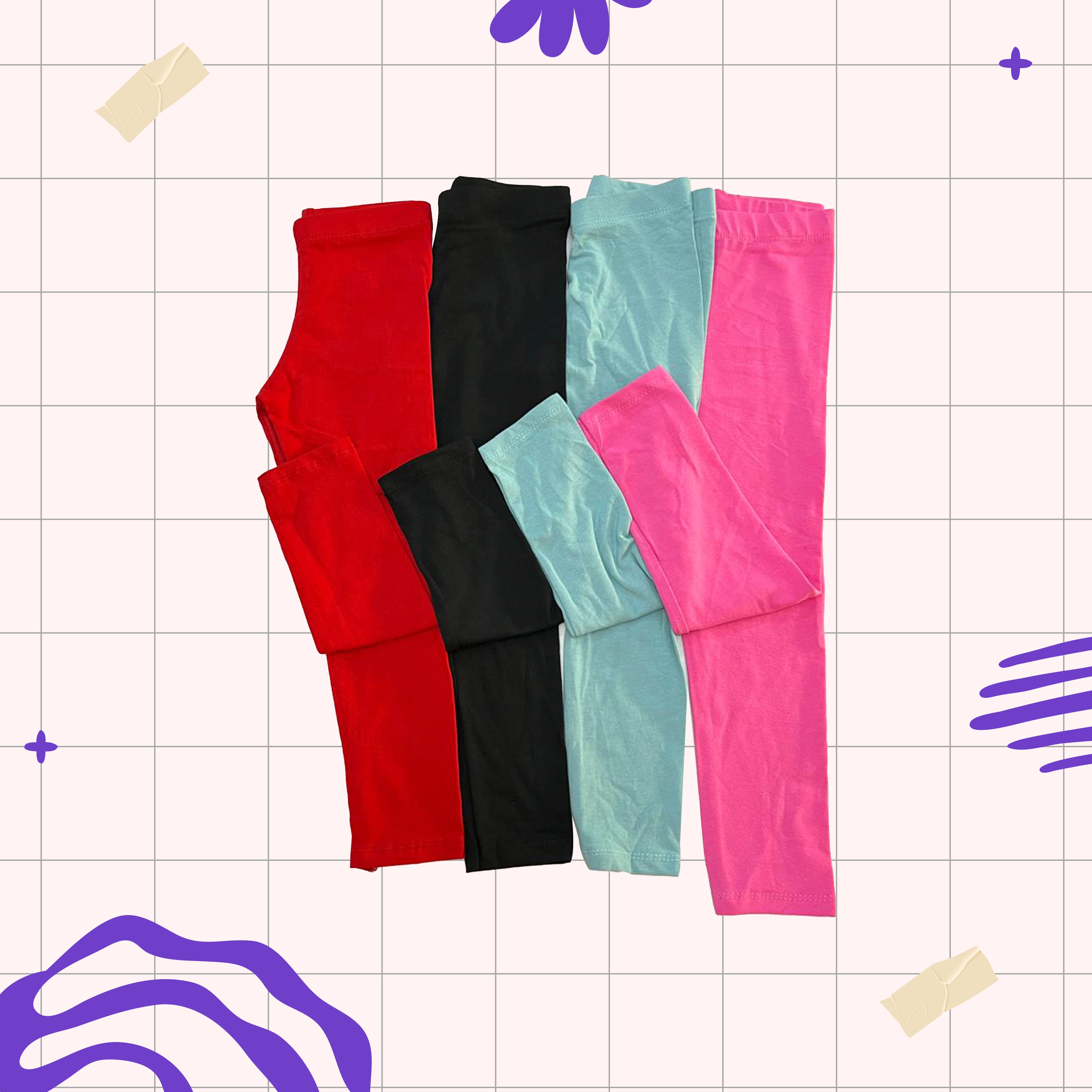 Licras para Niñas - Combos de 4 licras - Comb. #02 - El Pueblito
