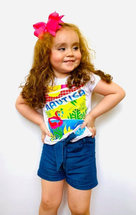 Blusa de niña, marca Nautica, con diseño. - El Pueblito