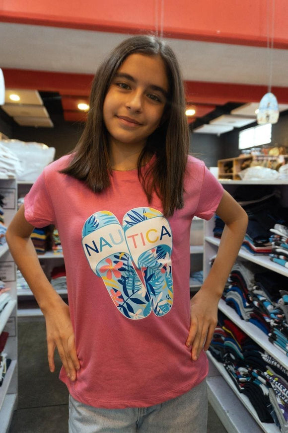 Blusa de niña, marca Nautica, con diseño. - El Pueblito