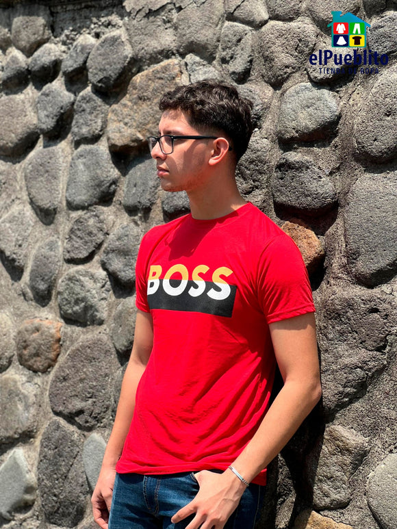 Playera de Hombre, Hugo Boss, con diseño. - El Pueblito
