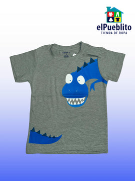 Playera de niño, marca Carter´s, con diseño. - El Pueblito