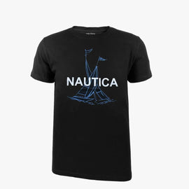 Playera de Hombre, color negro, con diseño. - El Pueblito