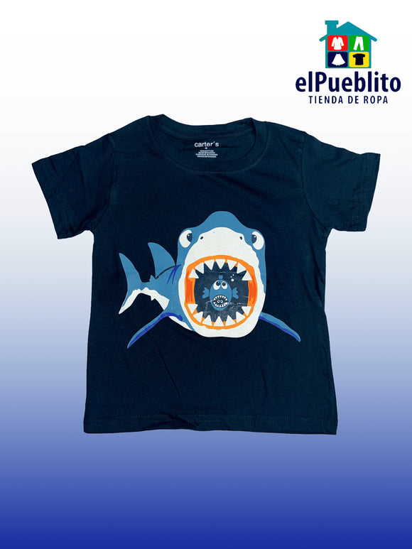 Playera de niño, marca Carter´s, con diseño. - El Pueblito