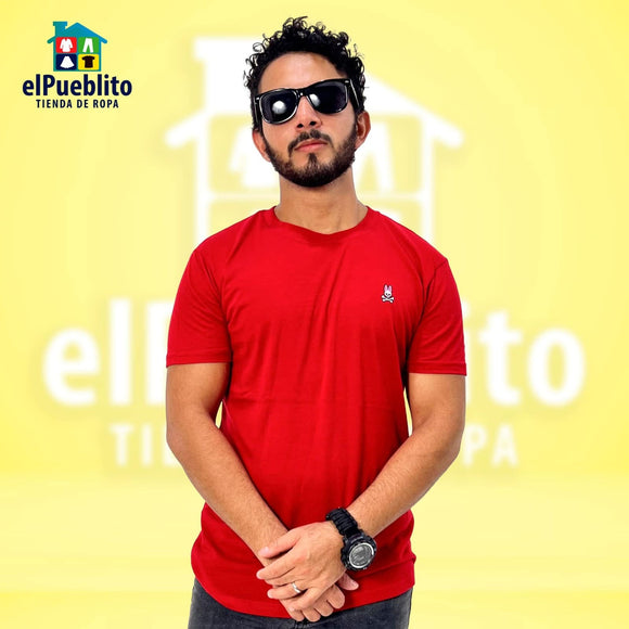 Playera de Hombre, Psycho Bunny, con logo bordado. - El Pueblito