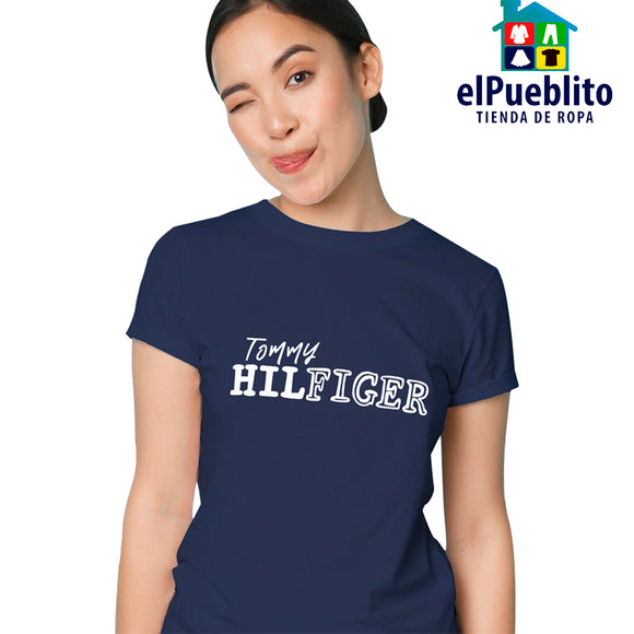 Blusa de mujer, color azul oscuro, con diseño. - El Pueblito