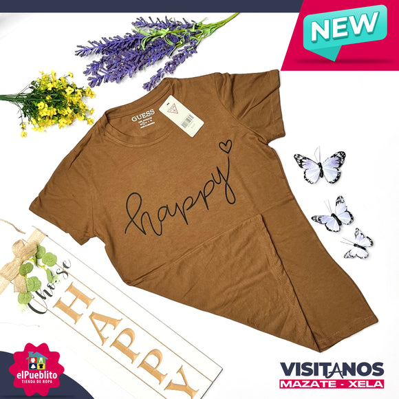 Blusa de Mujer, color café, con diseño. - El Pueblito