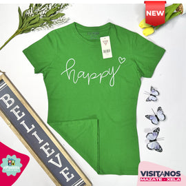 Blusa de Mujer, color verde, con diseño. - El Pueblito