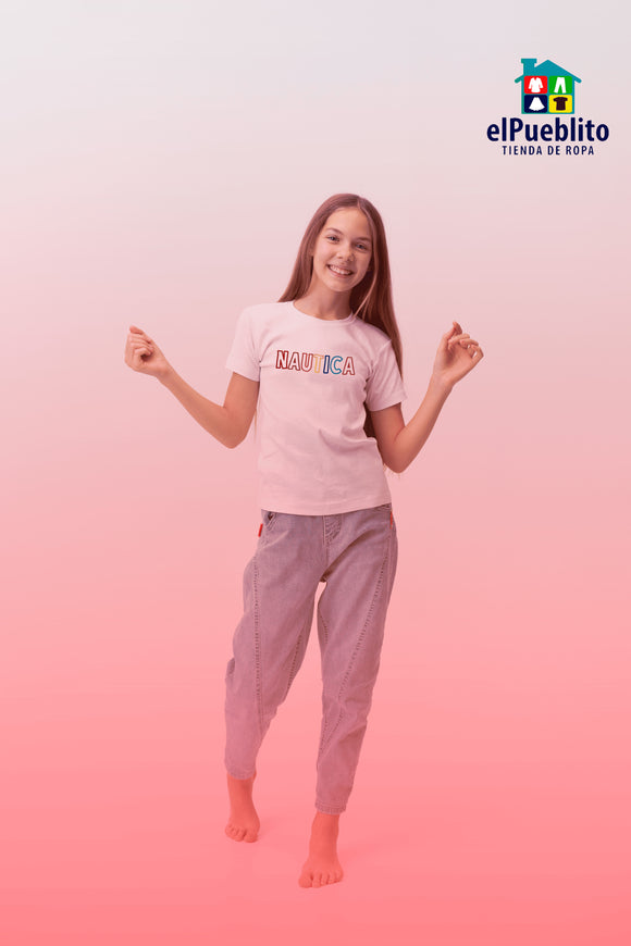 Blusa de niña, marca Nautica, con diseño. - El Pueblito