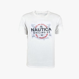 Playera de Hombre, color blanco, con diseño. - El Pueblito