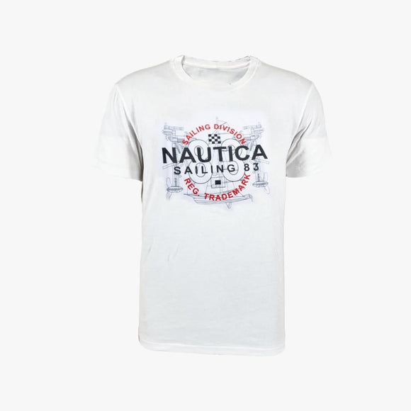 Playera de Hombre, color blanco, con diseño. - El Pueblito