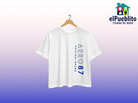 Playera de Hombre, color blanco, con diseño. - El Pueblito