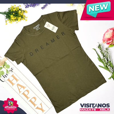 Blusa de Mujer, color verde olivo, con diseño. - El Pueblito