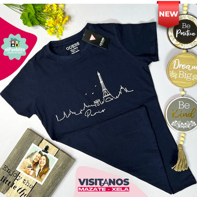 Blusa de Mujer, color azul, con diseño. - El Pueblito