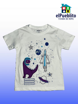Playera de niño, marca Carter´s, con diseño. - El Pueblito