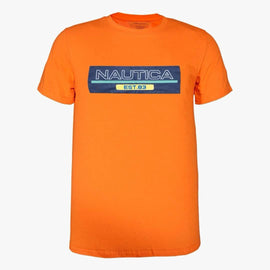 Playera de Hombre, color anaranjado, con diseño. - El Pueblito