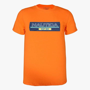 Playera de Hombre, color anaranjado, con diseño. - El Pueblito