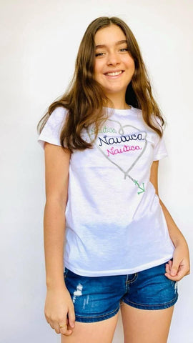 Blusa de niña, marca Nautica, con diseño. - El Pueblito