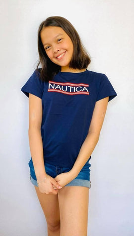 Blusa de niña, marca Nautica, con diseño. - El Pueblito