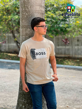 Playera de Hombre, Hugo Boss, con diseño. - El Pueblito