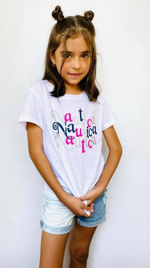 Blusa de niña, marca Nautica, con diseño. - El Pueblito