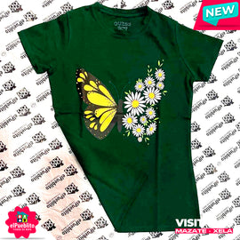 Blusa de Mujer, color verde, con diseño. - El Pueblito
