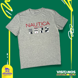 Playera de Hombre, color gris, con diseño. - El Pueblito