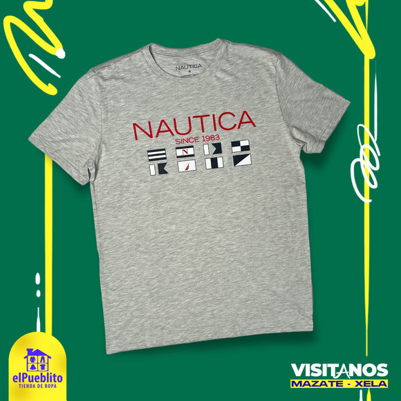 Playera de Hombre, color gris, con diseño. - El Pueblito