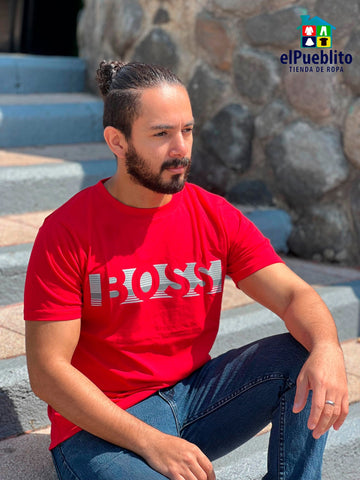 Playera de Hombre, Hugo Boss, con diseño. - El Pueblito