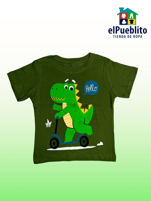 Playera de niño, marca Carter´s, con diseño. - El Pueblito