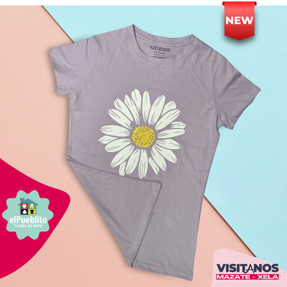 Blusa de Mujer, color purpura claro, con diseño. - El Pueblito