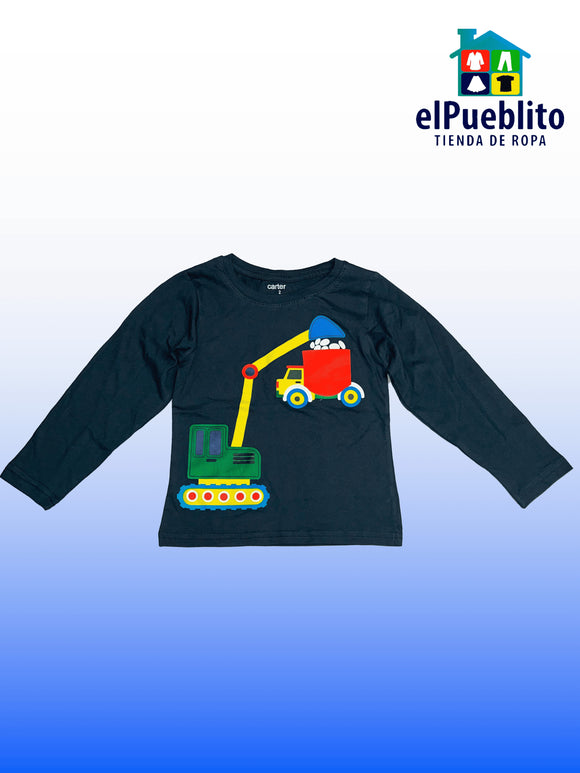 Playera de niño, marca Carter´s, con diseño. - El Pueblito