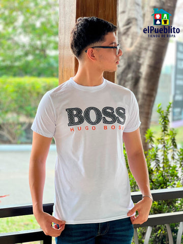 Playera de Hombre, Hugo Boss, con diseño. - El Pueblito
