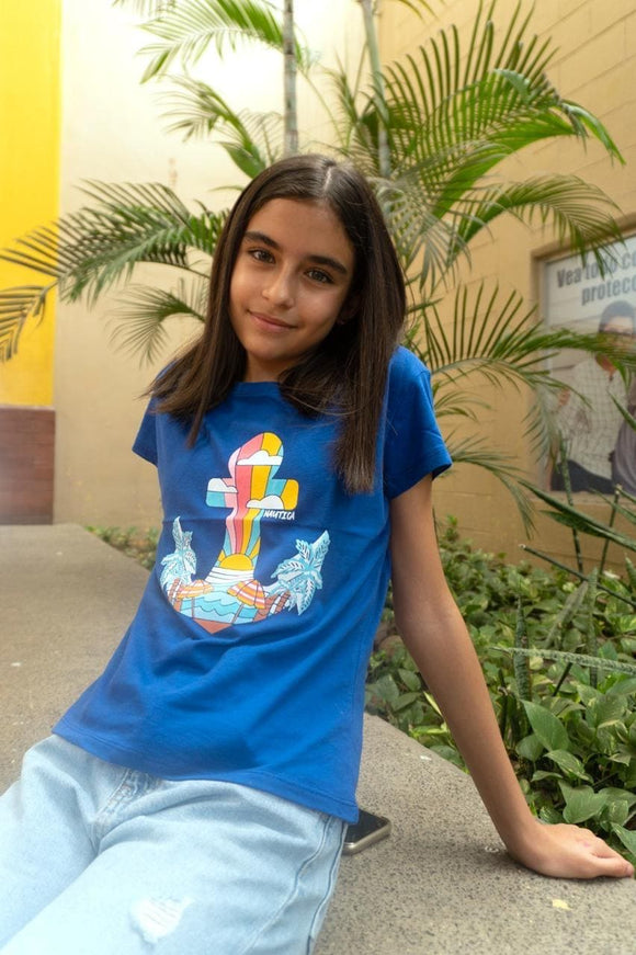 Blusa de niña, marca Nautica, con diseño. - El Pueblito