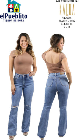 Pantalón Kalua de lona estilo "Acampanados" de mujer.