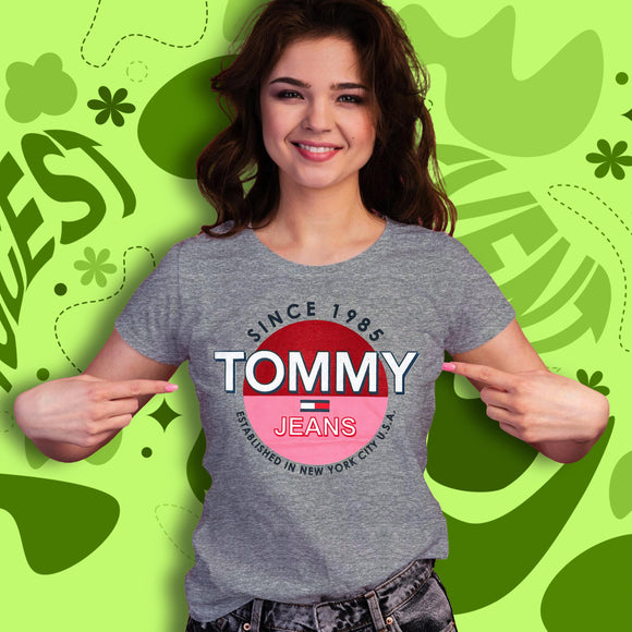 Blusa de mujer, color gris, con diseño. - El Pueblito