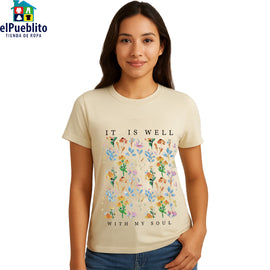 Blusa de Mujer, marca Guess. Con diseño y cuello circular.