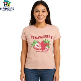 Blusa de Mujer, marca Guess. Con diseño y cuello circular.